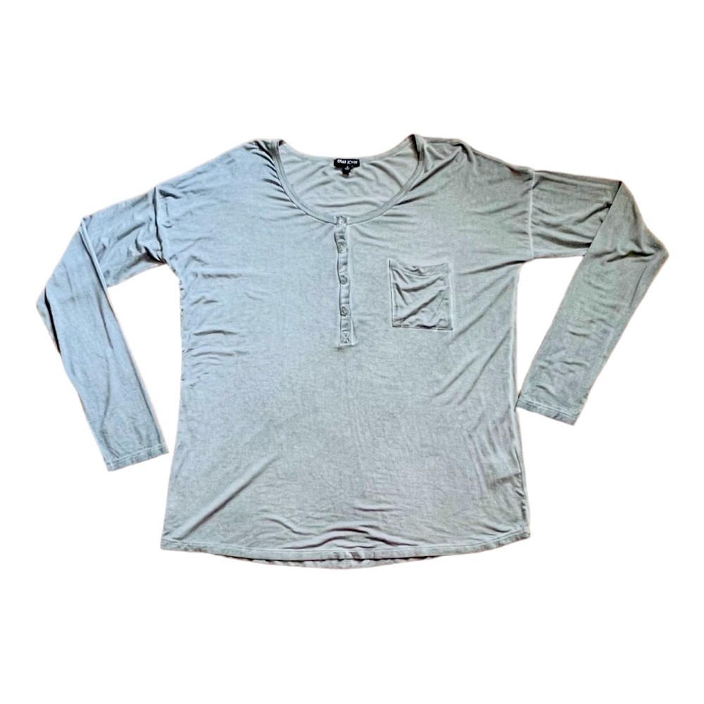DEAR John Burnt Gray Long Sleeve Top NWOT